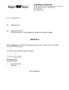 Appendix C: Permanent Hazardous Waste Operation for Regional Municipality of Niagara[removed]EOI-01)