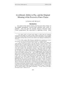 James Madison / Eighth Amendment to the United States Constitution / Harmelin v. Michigan / Excessive Bail Clause / United States v. Bajakajian / Cruel and unusual punishment / United States Bill of Rights / Weems v. United States / Originalism / Law / United States Constitution / Case law