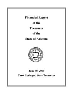 Financial Report of the Treasurer of the State of Arizona