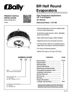 BR Half Round Evaporators ®  High Temperature Applications