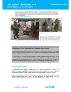 Microsoft Word - UNICEF - State of Palestine - CAAC bulletin November 2013.doc