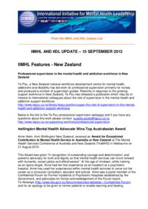 From the IIMHL and IIDL Update List  _____________________________________________________ IIMHL AND IIDL UPDATE – 15 SEPTEMBER[removed]IIMHL Features - New Zealand