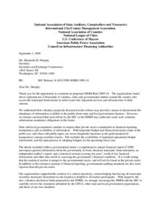 Business / Public finance / United States Generally Accepted Accounting Principles / Municipal Securities Rulemaking Board / U.S. Securities and Exchange Commission / Comprehensive annual financial report / Government Finance Officers Association / Municipal bond / Financial statement / Accountancy / Self-regulatory organizations / Economy of the United States