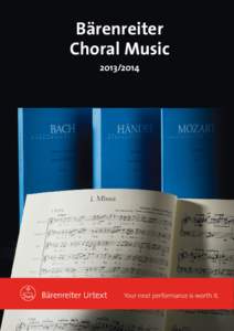 Urtext edition / Bach cantata / Missa / Christmas cantata / G. Henle Verlag / Johann Sebastian Bach / Choir / John Rutter / Music / Classical music / Music publishing