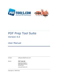 PDF Prep Tool Suite, User Manual