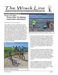 Summer on the Refuge:  “Prime Time” for Making Connections with Nature By Matt Poole, Visitor Services Manager