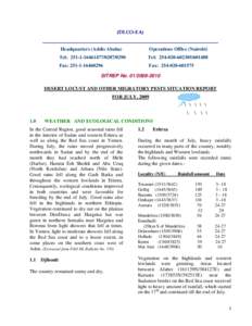 Microsoft Word - Sitrep July, 2009.doc