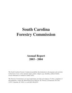 South Carolina  Forestry Commission Annual Report