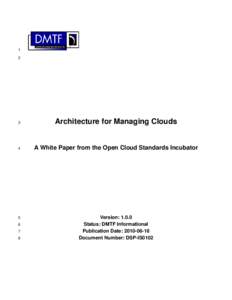 Cloud Management Architecture