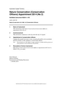 Nature Cons (Conservator and Conservation Officers) Appointment 08 No 2