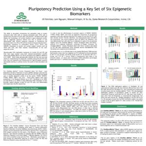 Pluripotency Prediction Using a Key Set of Six Epigenetic Biomarkers Jill Petrisko, Lam Nguyen, Manuel Krispin, Xi Yu Jia, Zymo Research Corporation, Irvine, CA Abstract