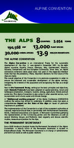 ALPINE CONVENTION  www.alpconv.org THE ALPS 190,568