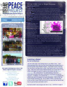 Texas PINK Out a Huge Success By Ted Rutherford FALL 2010 NEWSLETTER Acting for Change and Equality!