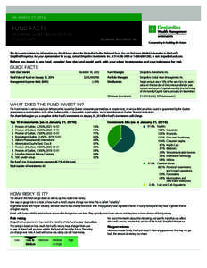 ON MARCH 27, 2014  FUND FACTS DESJARDINS QUÉBEC BALANCED FUND (T-CLASS UNITS)