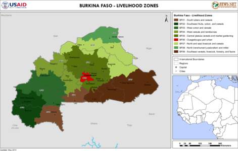 BURKINA FASO - LIVELIHOOD ZONES Mauritania ±  Burkina Faso - Livelihood Zones