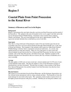 Kenai Area Plan August 2001 Region 5 Coastal Plain from Point Possession to the Kenai River