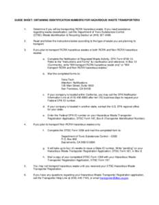 Waste / Pollution / Pollution in the United States / Hazardous waste / United States Environmental Protection Agency / Resource Conservation and Recovery Act / Solid waste policy in the United States / Environment / California Department of Toxic Substances Control / Environment of California