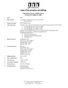 Consumer Product Safety Commission / Consumer Product Safety Improvement Act / Office equipment / Dixboro /  Michigan / Set Enterprises / Fax / Laser / Ann Arbor /  Michigan / Laboratory for Laser Energetics / Technology / Geography of Michigan / 110th United States Congress