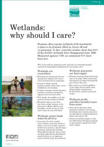 Fact Sheet  Convention on Wetlands  Wetlands: