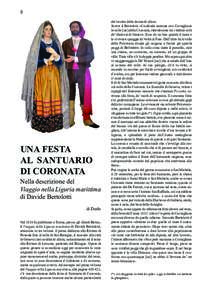 8  UNA FESTA AL SANTUARIO DI CORONATA Nella descrizione del