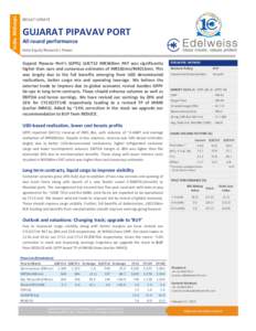 India Midcaps  RESULT UPDATE GUJARAT PIPAVAV PORT All round performance