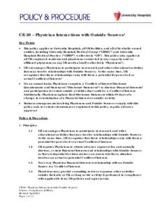 Microsoft Word - CE-20 - Physician Interactions with Outside Sources.doc