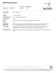 4EBP1 Blocking Peptide  Catalog No. BP300-501