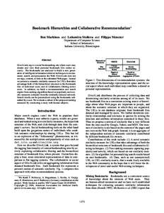 Bookmark Hierarchies and Collaborative Recommendation