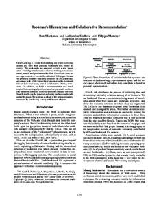 Information science / Collaboration / Social information processing / Information retrieval / Collective intelligence / GiveALink.org / Semantic similarity / Bookmark / Collaborative filtering / Social bookmarking / World Wide Web / Computing