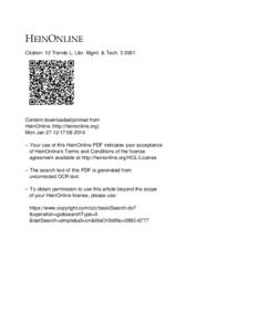 +(,121/,1( Citation: 12 Trends L. Libr. Mgmt. & Tech[removed]Content downloaded/printed from HeinOnline (http://heinonline.org) Mon Jan 27 12:17:[removed]