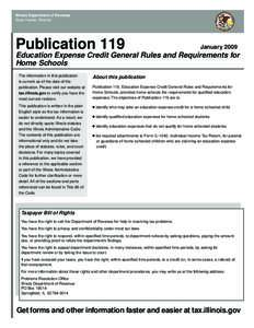 Illinois Department of Revenue Brian Hamer, Director Publication 119  January 2009