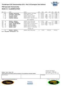 Thundersport GB ChampionshipsRnd 2 @ Donington Park National FIM Superside Championship RACE 10 - CLASSIFICATION POS