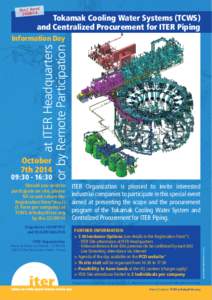 Rev.2 datedTokamak Cooling Water Systems (TCWS) and Centralized Procurement for ITER Piping