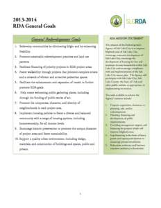 [removed]RDA General Goals General Redevelopment Goals RDA MISSION STATEMENT