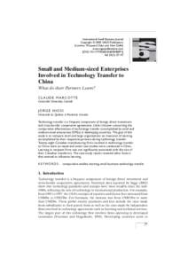 02_marcotte_048871 (jk/t:54 am Page 27  International Small Business Journal Copyright © 2005 SAGE Publications (London, Thousand Oaks and New Delhi) www.sagepublications.com