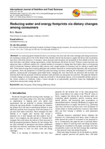 International Journal of Nutrition and Food Sciences 2014; 3(5): Published online August 20, 2014 (http://www.sciencepublishinggroup.com/j/ijnfs) doi: j.ijnfsISSN: Print); ISSN:23