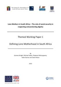 Microsoft Word - TWP1 Lone Mothers in SA.docx