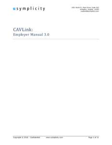 1901 North Ft. Myer Drive, Suite 503 Arlington, Virginia[removed]removed] CAVLink: Employer Manual 3.0