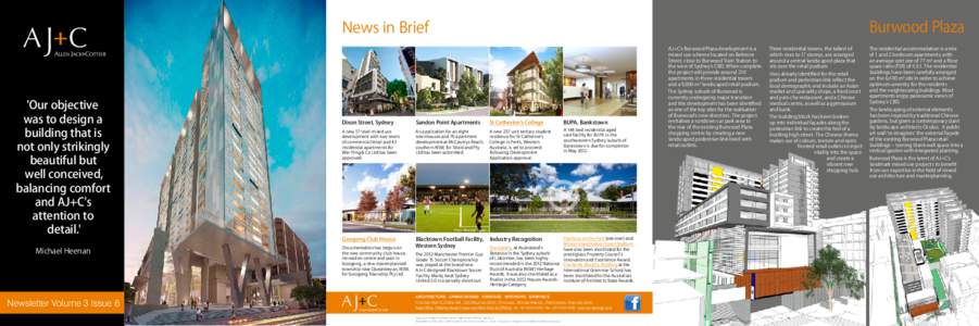 Burwood Plaza  News in Brief AJ+C’s Burwood Plaza development is a mixed use scheme located on Belmore Street, close to Burwood Train Station to