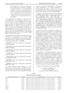 Nº 54 앫 Luns, 22 de marzo de[removed]DIARIO OFICIAL DE GALICIA Resolución do 3 de marzo de 2010 pola que se publican as subvencións concedidas