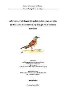 Inference of phylogenetic relationships in passerine birds (Aves: Passeriformes) using new molecular markers