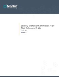 Security Exchange Commission Risk Alert Reference Guide June 11, 2014 (Revision 1)  Table of Contents