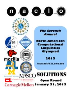 The Seventh Annual North American Computational Linguistics Olympiad