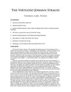 Microsoft Word - The Virtuoso Johann Strauss - Liner Notes.doc