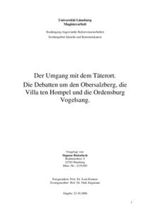 Magisterarbeit Dagmar Rutenbeck