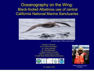 Oceanography on the Wing: Black-footed Albatross use of central California National Marine Sanctuaries © Sophie Webb / PRBO / NOAA-ONMS