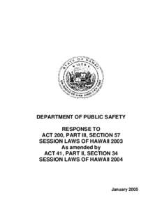 Capital punishment in the United States / State governments of the United States / Federal Detention Center /  Honolulu / Geography of the United States / Law enforcement in the United States / Eastern Oregon Correctional Institution / Capital punishment in Oklahoma / Mabel Bassett Correctional Center / Tallahatchie County Correctional Facility