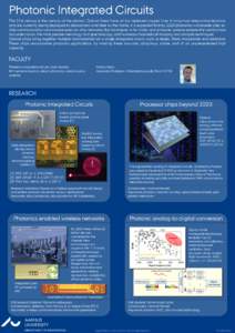 Atomic /  molecular /  and optical physics / Photonic Chip / Photonic integrated circuit / Silicon photonics / Integrated circuit / Network On Chip / Photonic crystal / Photonics / Optics / Electromagnetic radiation