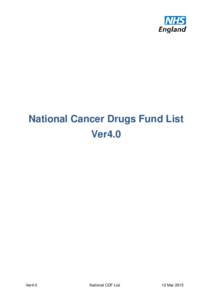 National Cancer Drugs Fund List