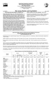 United States Department of Agriculture National Agricultural Statistics Service New Jersey Field Office Cooperating with New Jersey Department of Agriculture Agricultural Marketing Service U.S. Department of Commerce/N.